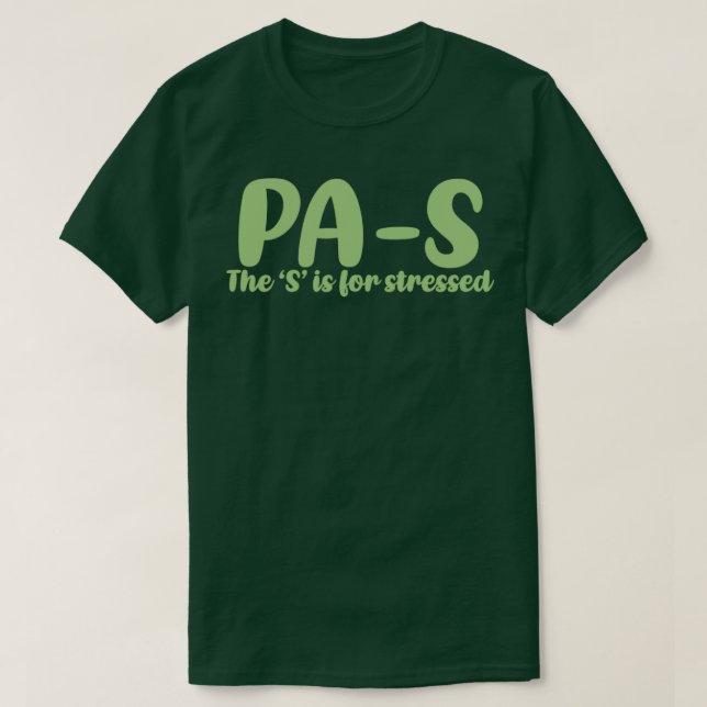 Camiseta Estudante Assistente de Física do PAS estressado 4 (Frente do Design)