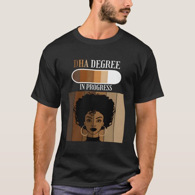 Camiseta Estudante Candidato a Doutorado Black A em Andamen (Frente)