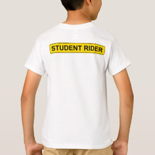 Camiseta "Estudante Cavaleiro" Sinal de Aviso Engraçado Equ