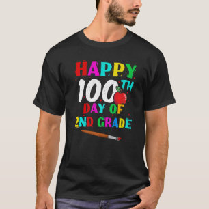 Camiseta Estudante da Apple, 100 dias segundo Grau Feliz 10