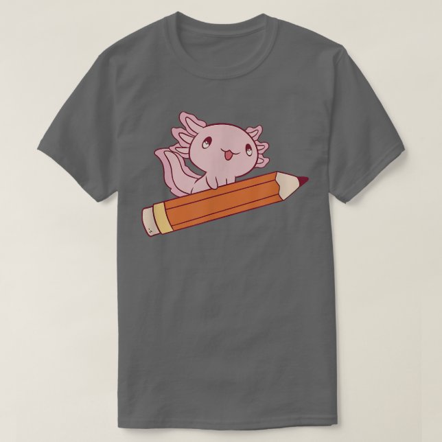 Camiseta Estudante Da Escola Aolotls Cute Aolotls Kawaii Ja (Frente do Design)