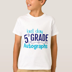 Camiseta Estudante De 5 De Autografo Do Dia Da Escola