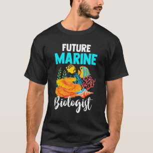 Camiseta Estudante de Biologia Marinha Cientista Futuro Mar