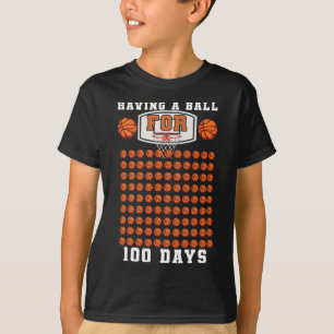 Camiseta Estudante De Bysketbyll 100º Dia Tendo Morrido 100