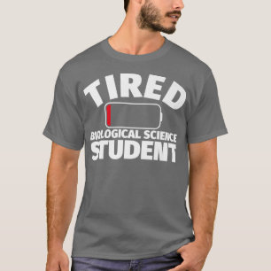 Camiseta Estudante de Ciência Biológica Cansada Premium 247