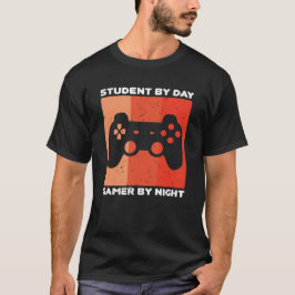 Camiseta Estudante de Dia Jogador de Noite, Graduado em Jog