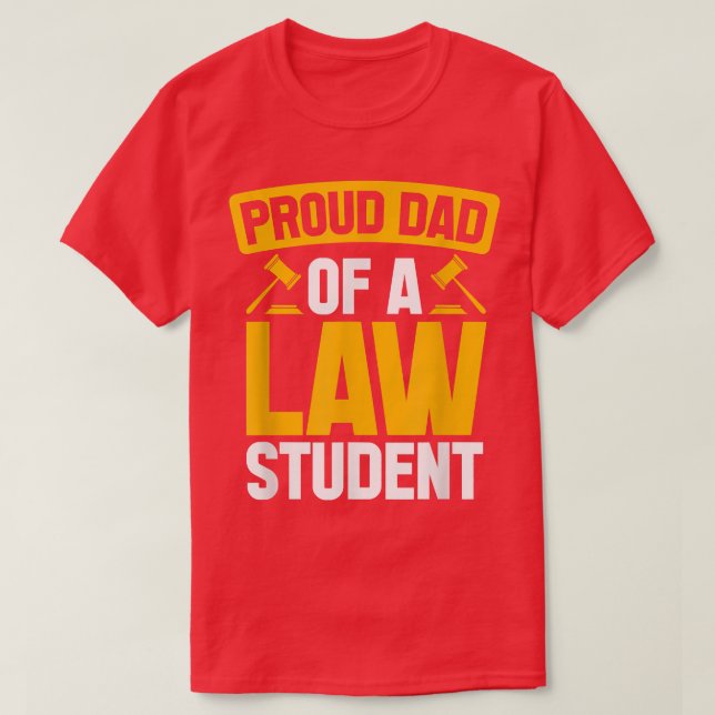 Camiseta Estudante de Direito Orgulhoso Pai Futuros Advogad (Frente do Design)