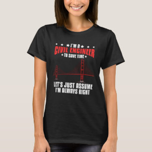 Camiseta Estudante de Engenharia do Construtor de Ponte do