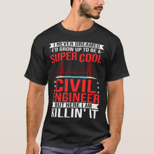 Camiseta Estudante de Engenharia do Construtor de Ponte do