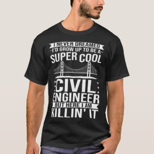 Camiseta Estudante de Engenharia do Construtor de Ponte do