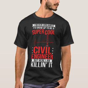 Camiseta Estudante de Engenharia do Construtor de Ponte do