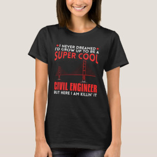 Camiseta Estudante de Engenharia do Construtor de Ponte do