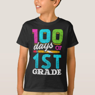 Camiseta Estudante De Grau 100º Dia Oferece 100 Dias De Esc