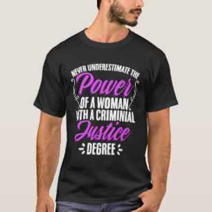 Camiseta Estudante de Justiça Criminal Mulher Estudante de