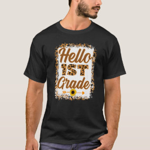Camiseta Estudante De Leopardo De Girassol Da Classe 1rua B