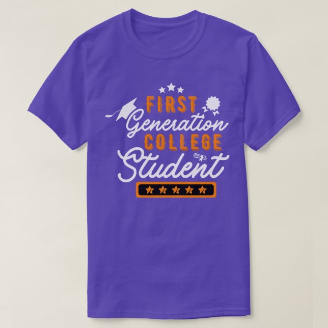 Camiseta Estudante de primeira geração do ensino superior 3 (Frente do Design)