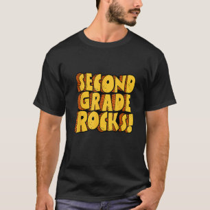 Camiseta Estudante de segundo do 2º ano Rocks de volta