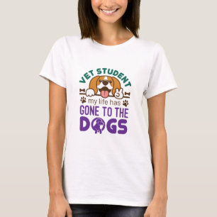 Camiseta Estudante de TV Minha vida foi para os cães