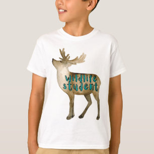 Camiseta estudante de vida selvagem biologia estudante ciên