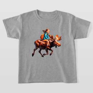 Camiseta estudante fêmea cavalgando alça