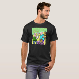 Camiseta Estudante maduro lê poema na classe de potência T