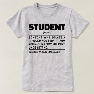 Camiseta Estudante Noun Definition Engraçado Presente
