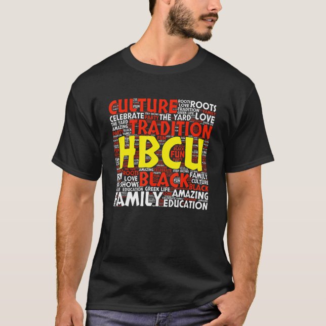 Camiseta Estudante ou Formando vermelho e branco HBCU (Frente)