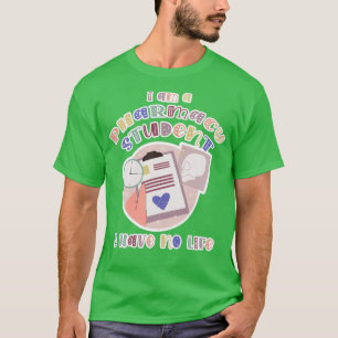 Camiseta Estudante, sou estudante de Farmácia, não tenho vi