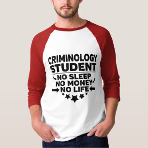 Camiseta Estudante universitário de criminologia sem vida 