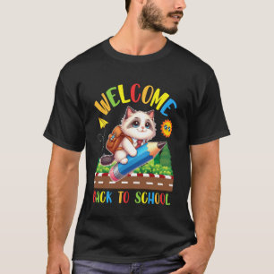Camiseta Estudantes Amantes de Gatos Ragdoll Dia Feliz Bem-