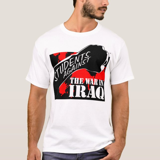 Camiseta Estudantes contra a guerra no iraque (Frente)