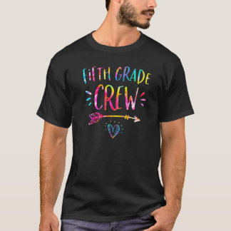 Camiseta Estudantes Da Tripulação Do Quinto Ano De Tie Dye 