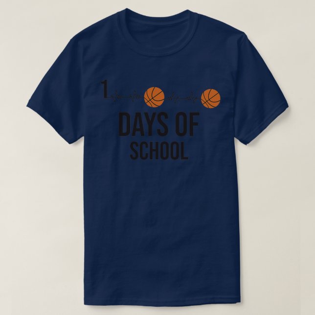 Camiseta Estudantes do 100º Dia Meninas Basquete 100 Dias O (Frente do Design)