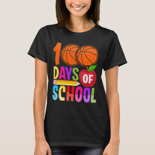 Camiseta Estudantes do 100º Dia Meninas Bysketbyll 100 Dias