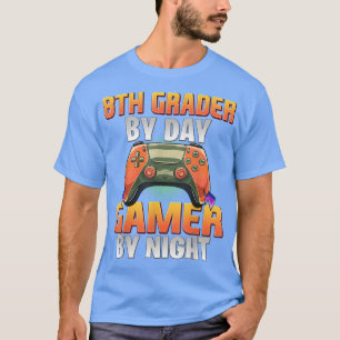 Camiseta Estudantes Engraçados De Jogos Jogando 8º Gráfico