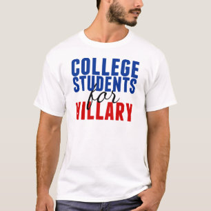Camiseta Estudantes universitários para Hillary