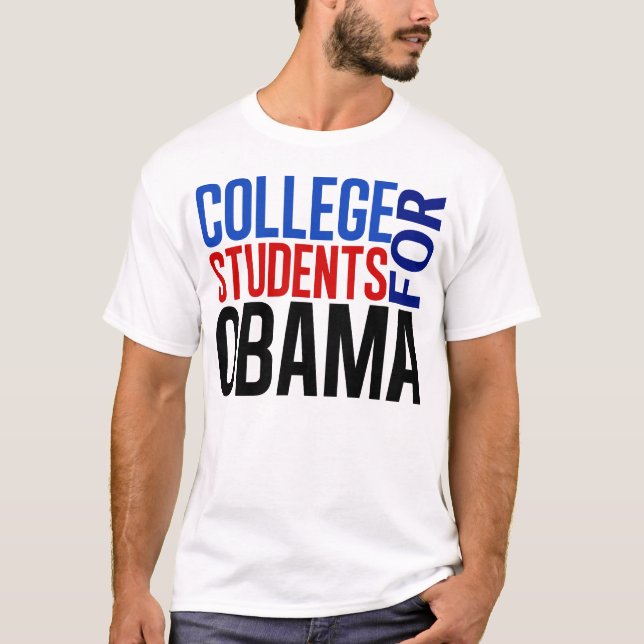 Camiseta Estudantes universitários para Obama (Frente)