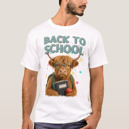 Camiseta Estudantil de Vaca das Terras Altas de Vo