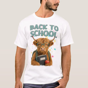 Camiseta Estudantil de Vaca das Terras Altas de Vo