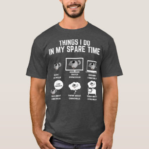 Camiseta Estude coisas da Chinchilla que faço no meu tempo