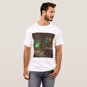 Camiseta Estúdio Caseiro de Feiticeira Bruxa Antiga