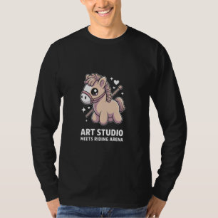 Camiseta Estúdio de Arte de Pônei Kawaii Encontra Arena de
