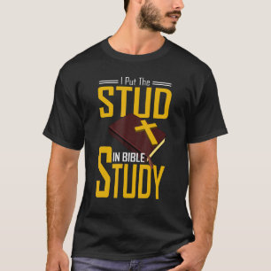 Camiseta Estudo Bíblico Cristão Eu Coloco O Estudo No Estud