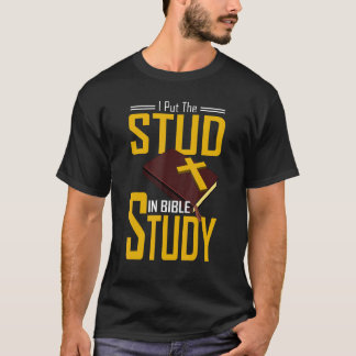 Camiseta Estudo Bíblico Cristão Eu Coloco O Estudo No Estud