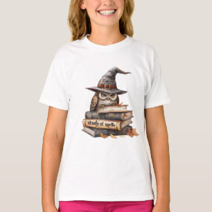 Camiseta Estudo da Camisa-T do Halloween de Spells Owl