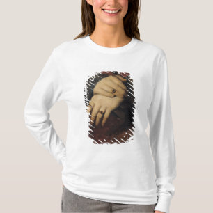 Camiseta Estudo das mãos de uma mulher