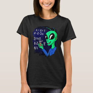 Camiseta Estudo de alienígena Resolvendo Equati para a Físi