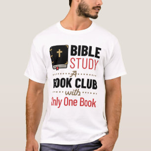 Camiseta Estudo de bíblia Igreja Cristã Religião Um Livro