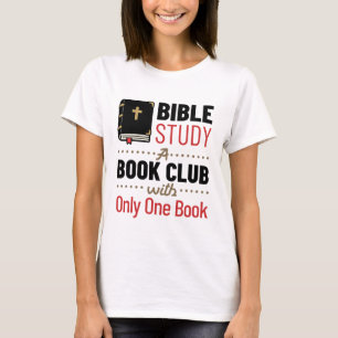 Camiseta Estudo de bíblia Igreja Cristã Religião Um Livro