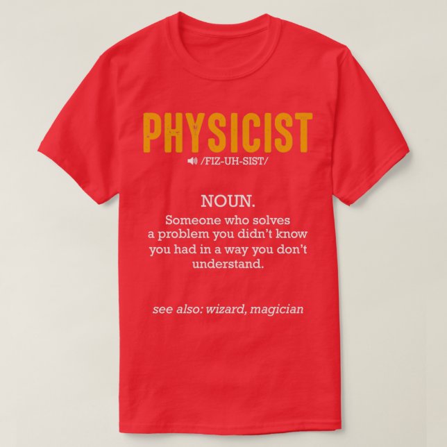 Camiseta Estudo de Ciência de Definição Física Geek Engraça (Frente do Design)